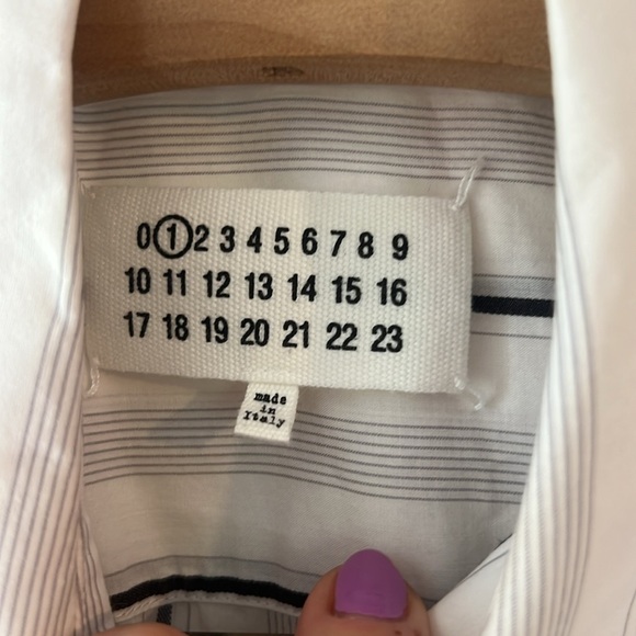 Asymmetrical sheer Maison Margiela open shoulder blouse - Picture 9 of 13